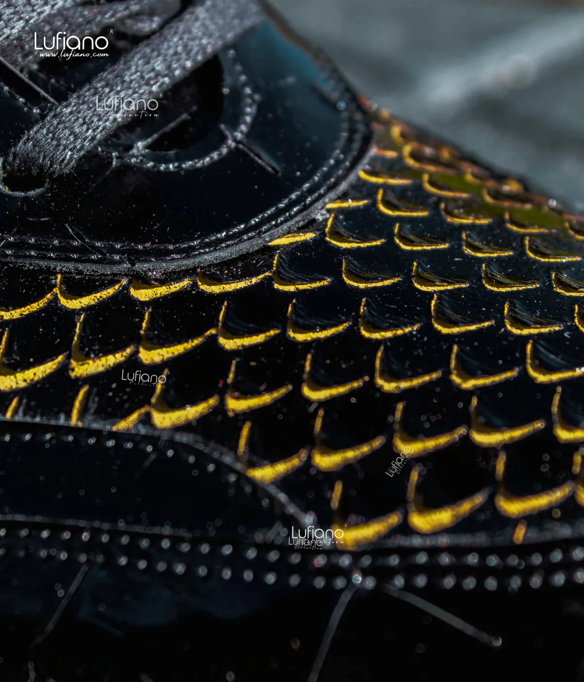 221 Lufiano Lace up : Black-Yellow