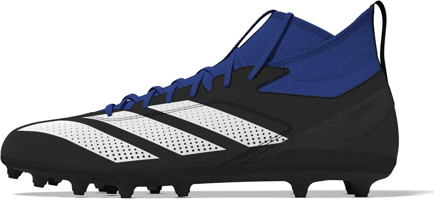 adidas Men's Adizero Impact.2 American Football Sneaker, Black/White/Team Royal Blue, 10
