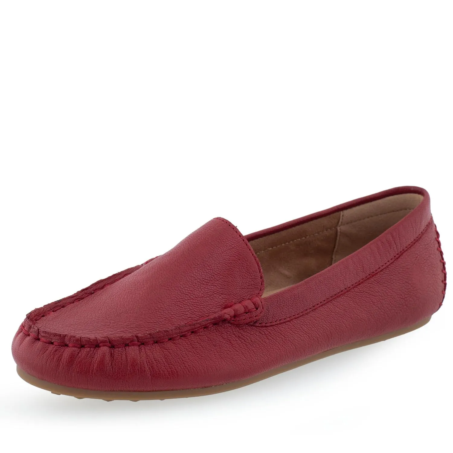 Aerosoles womens Over Drive Driving Style Loafer, Red Leather, 8.5 US