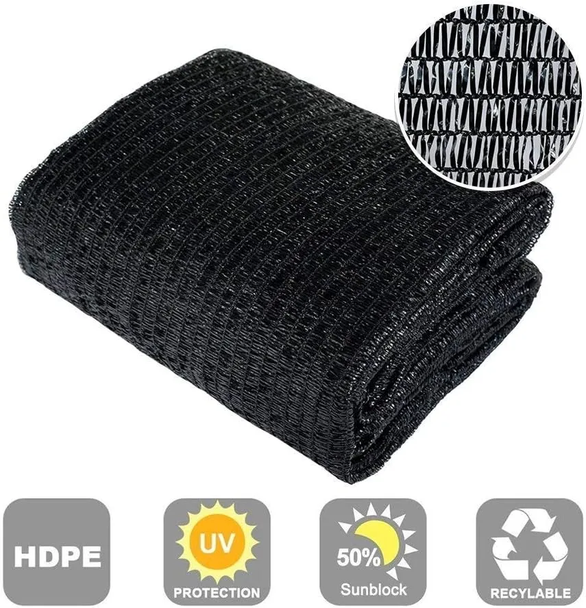 Agfabric 80% Sunblock Shade Cloth 12x20ft, Black