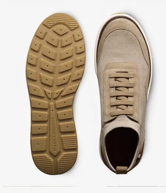 Allen Edmonds Bone Knit Wool Leather Easton Slip-on Stretch-lace Knit Sneaker