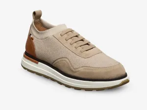 Allen Edmonds Bone Knit Wool Leather Easton Slip-on Stretch-lace Knit Sneaker