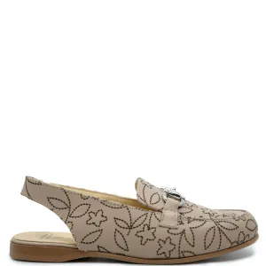 Andanines Mousse Floral Embroidered Mule Slingback