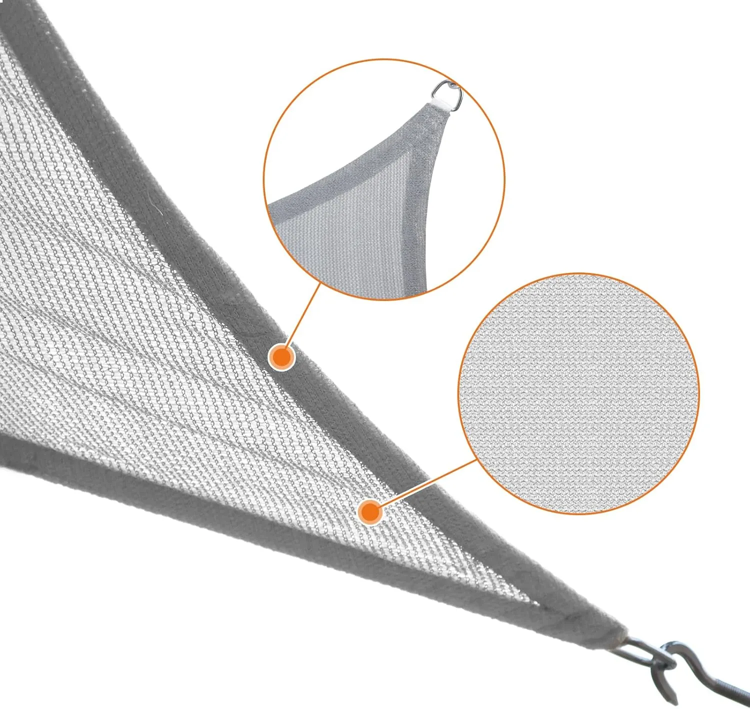 Artpuch Rectangular Breathable UV Block Sun Shade Sail Outdoor Covering Cloth for Deck, Backyard, 10'X13', Light Grey (Customized Available)