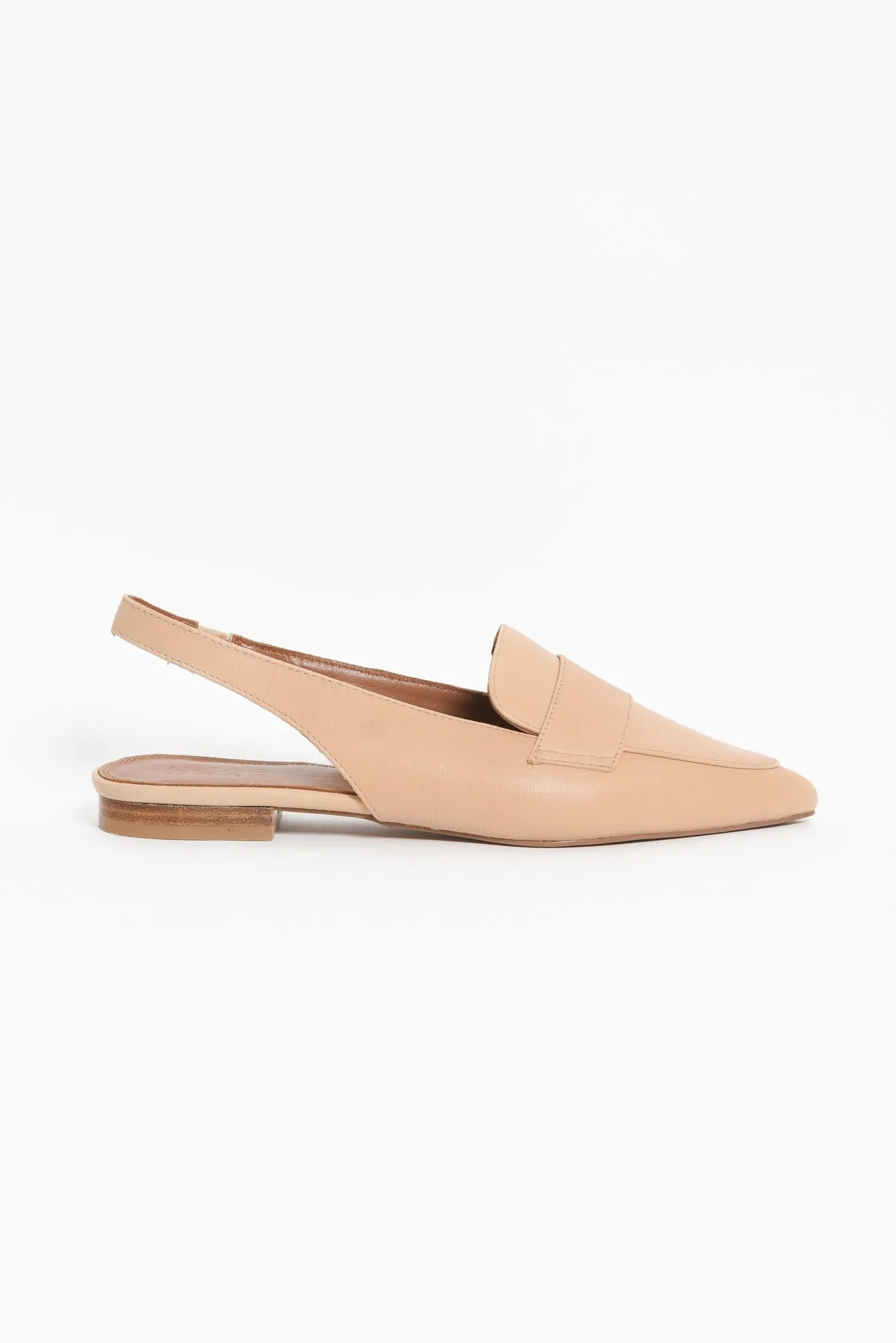 Asher Nude Leather Slingback Mule