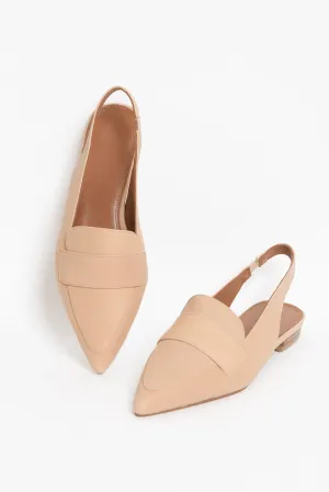 Asher Nude Leather Slingback Mule