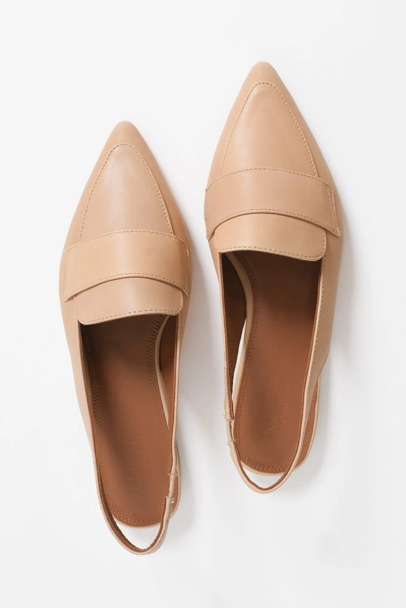 Asher Nude Leather Slingback Mule