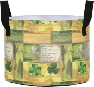 Augenstern Planters Pot with Handles Irish-st-Patrick-Fleur-de-lis Plant Grow Bag Movable Raised Garden Bed