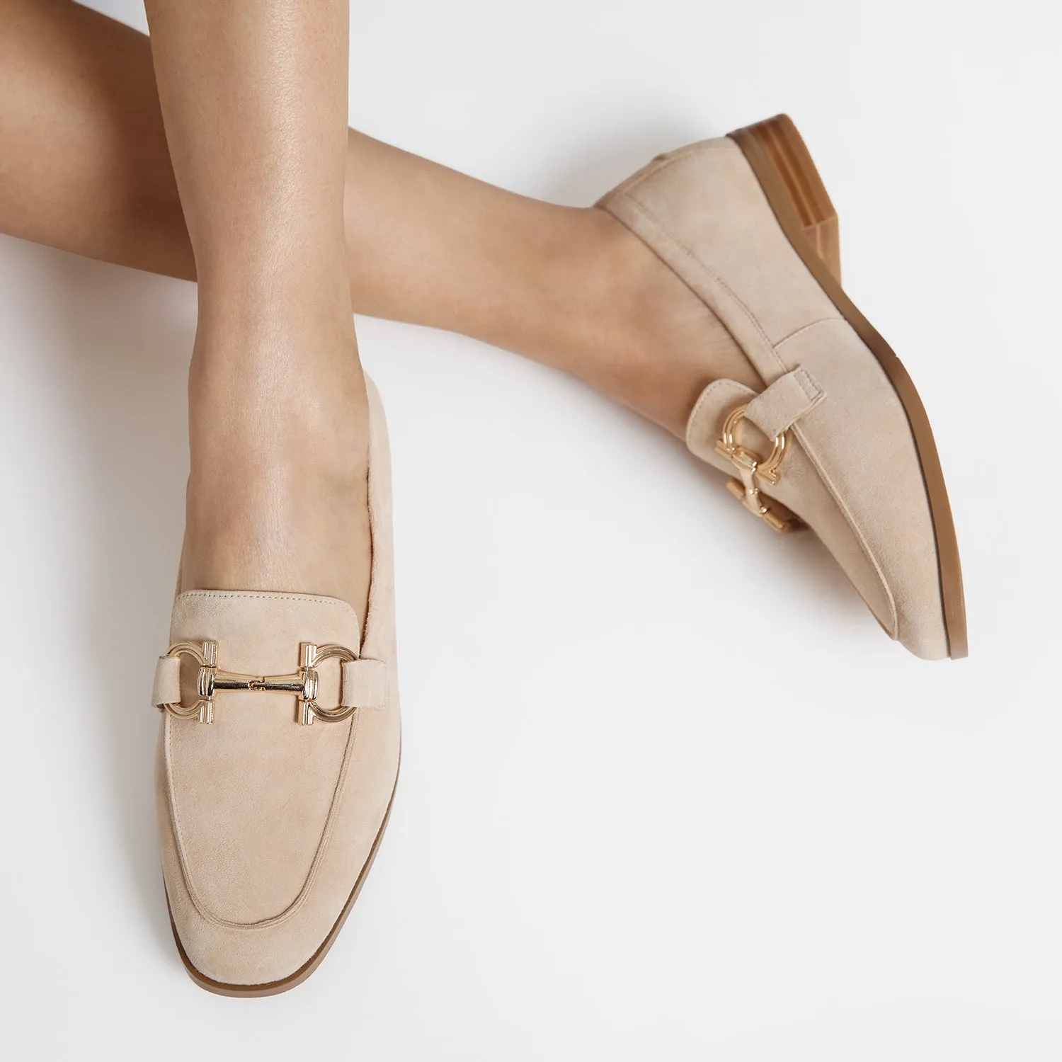 Avery Loafer | Nude Suede