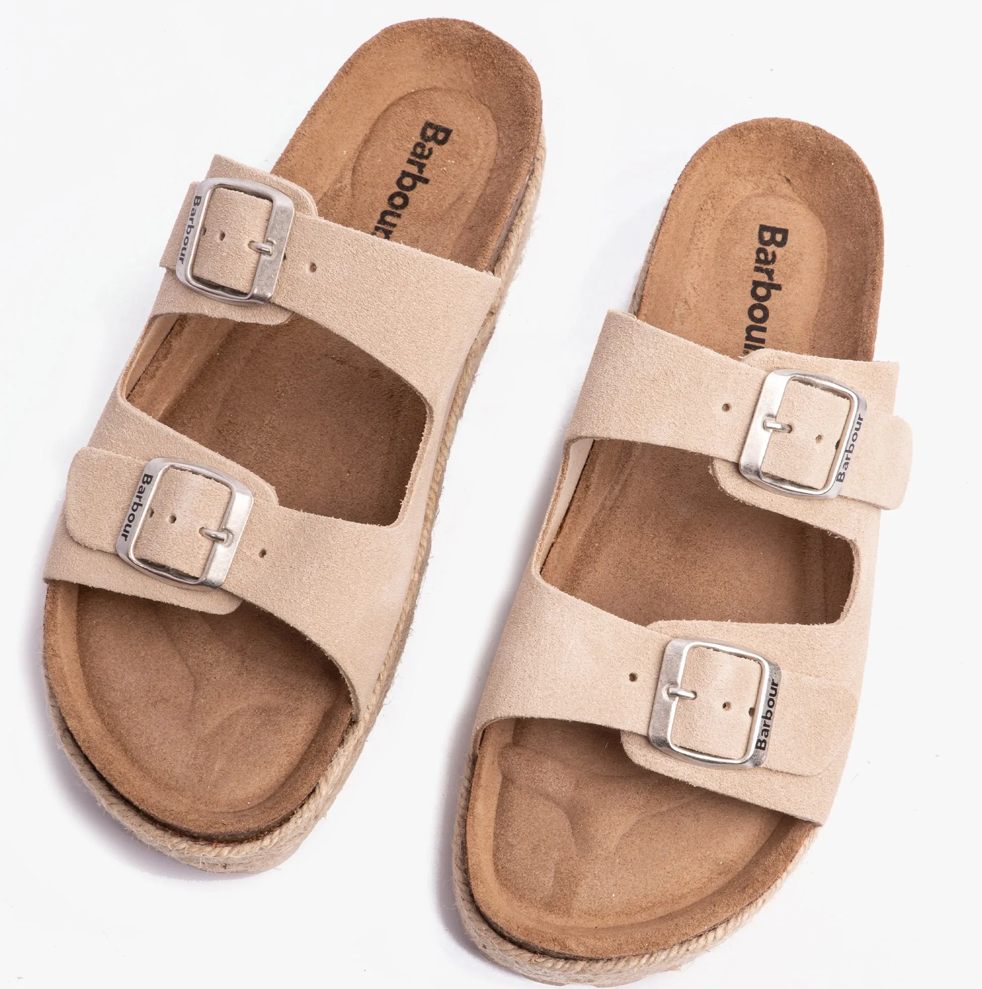 Barbour SANDGATE Womens Sandals Parchment Suede