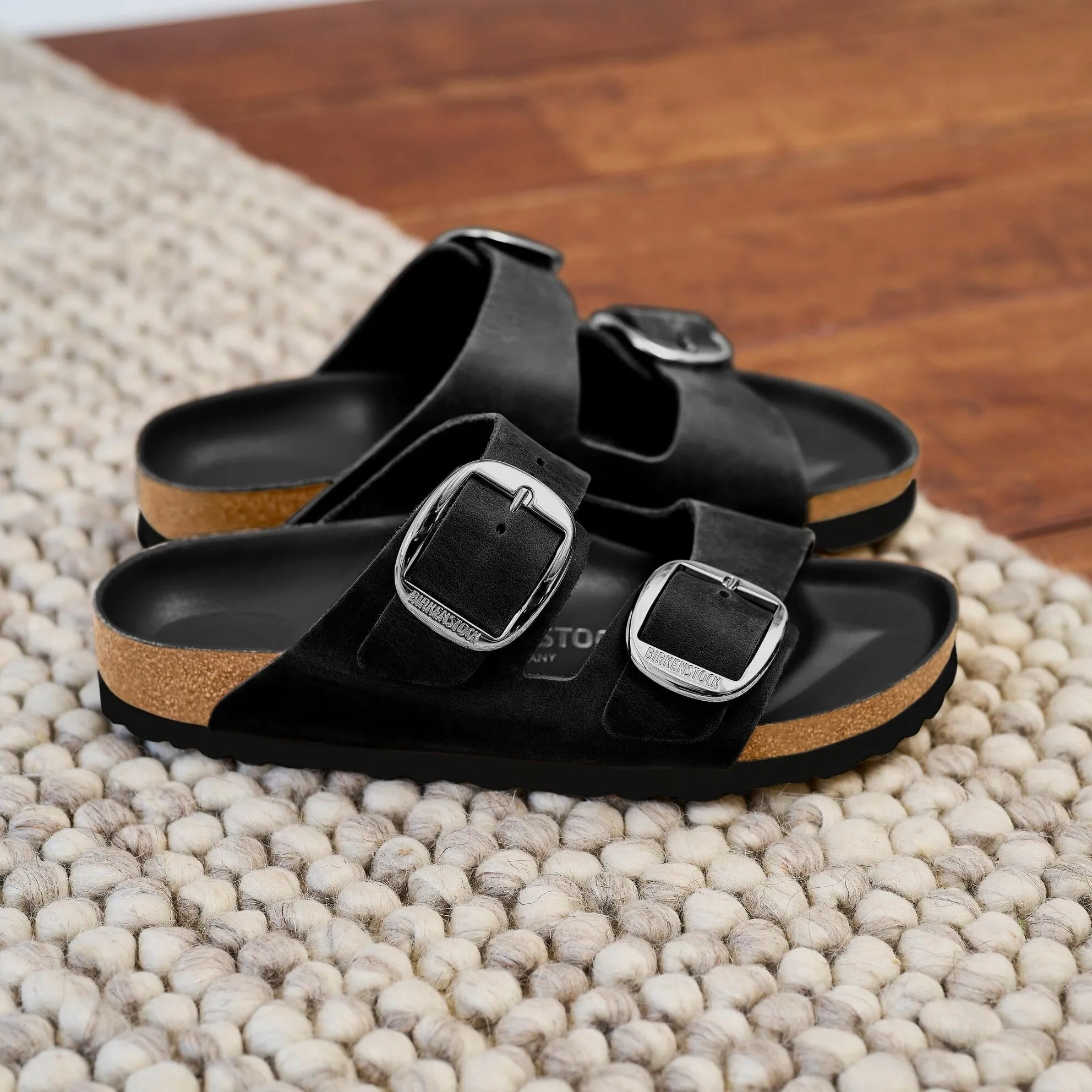 Birkenstock Arizona Big Buckle black oiled leather