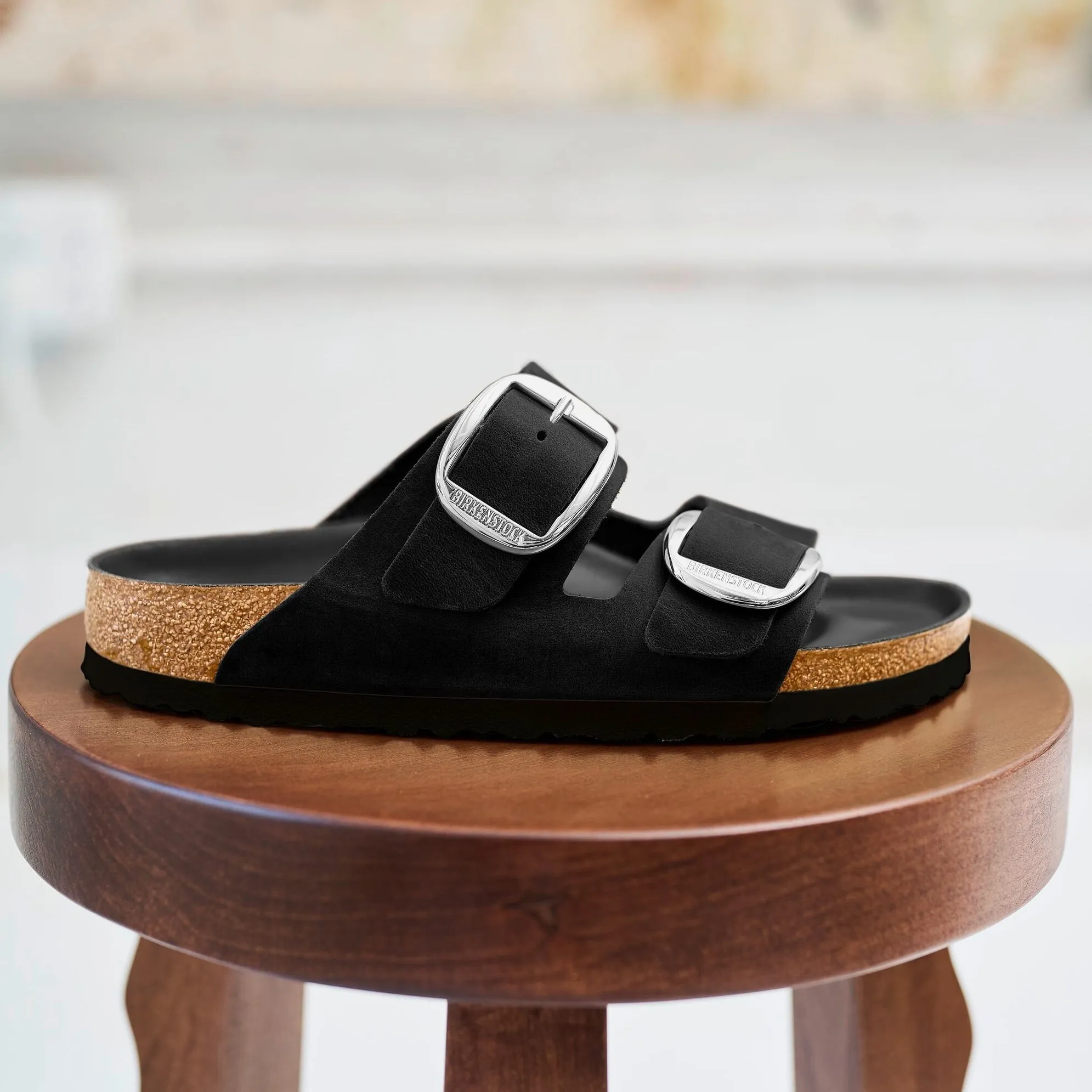 Birkenstock Arizona Big Buckle black oiled leather