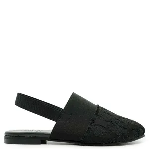Blublonc Black Leopard Slingback