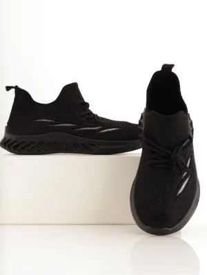 Boys Knit Sneaker - Black