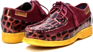 British Collection - Crown Croc Suede and Croc Lace Up Men Shoes