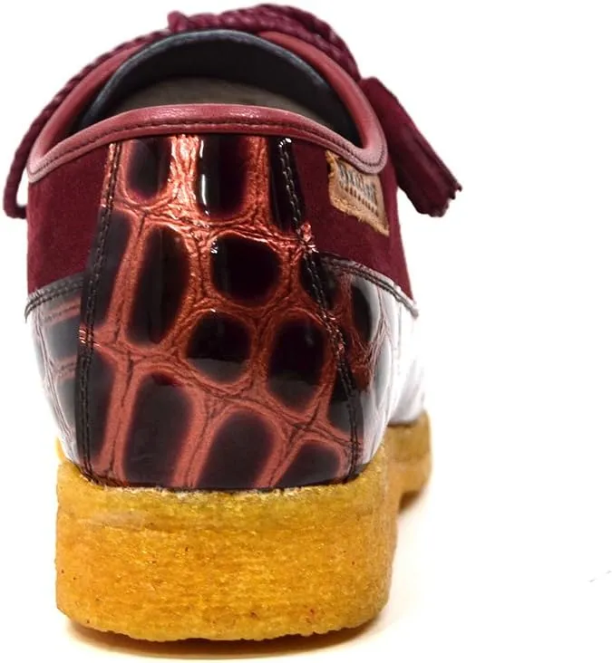 British Collection - Crown Croc Suede and Croc Lace Up Men Shoes