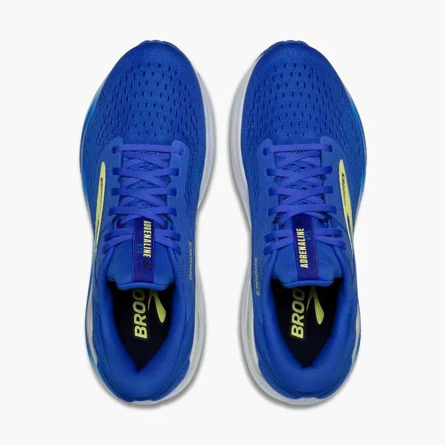 Brooks Mens Adrenaline GTS 24 Running Shoe in Cobalt/Neo Yellow/Peacoat