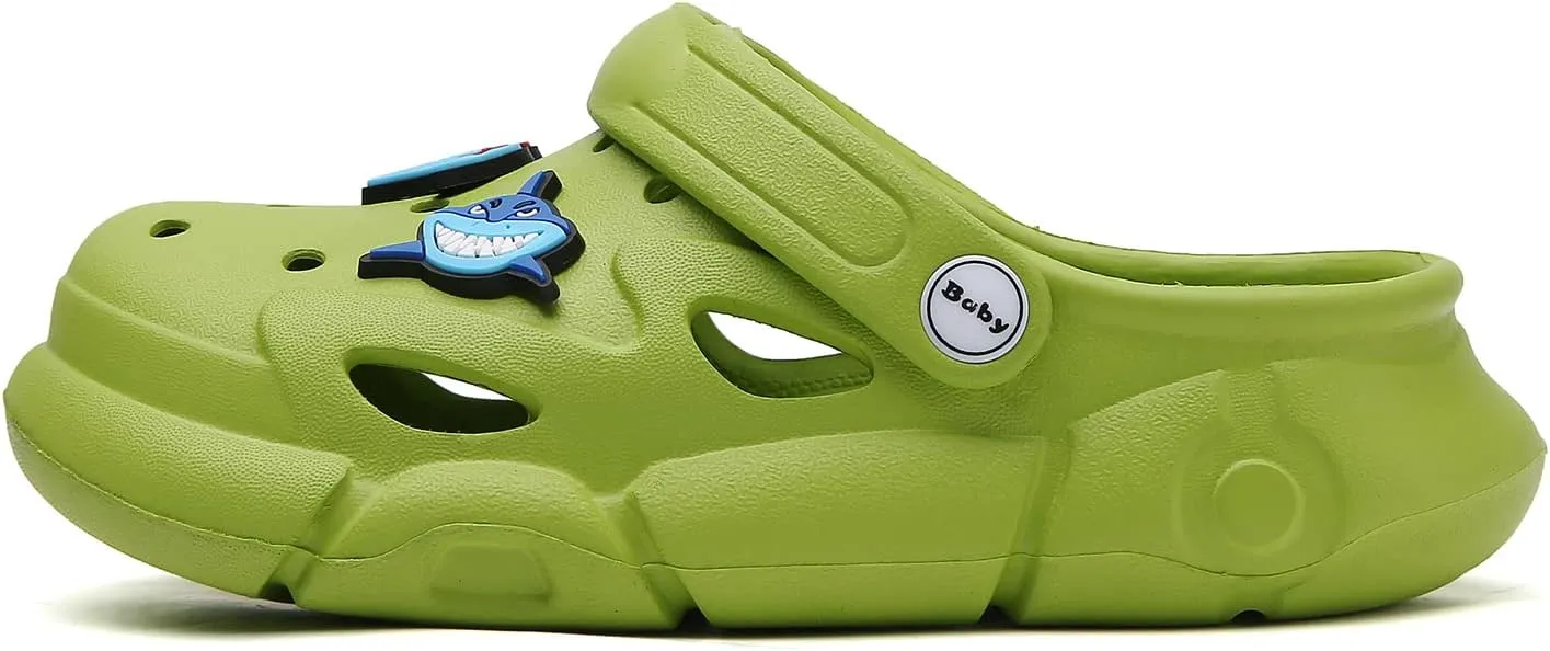 CERYTHRINA Little Kids Clogs Girls Boys Slide Lightweight Garden Shoes Slip-on Beach Pool Shower Slippers