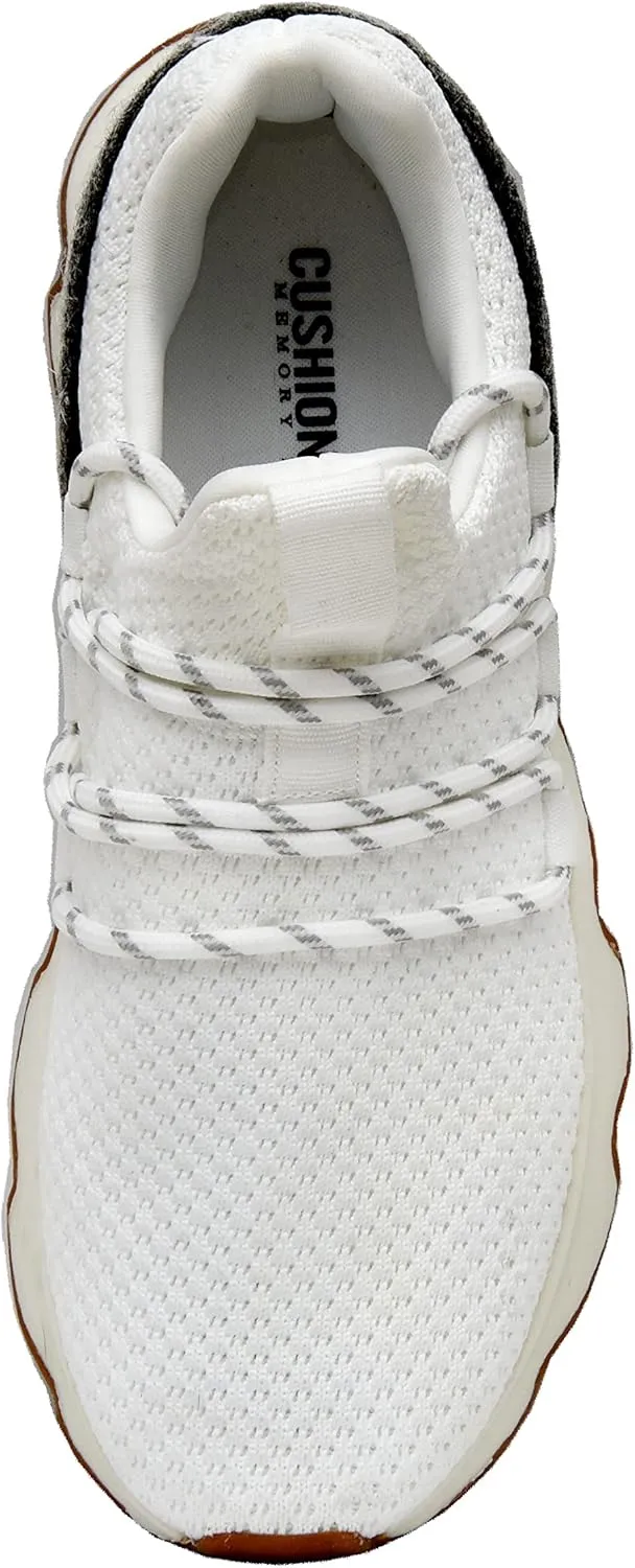 CUSHIONAIRE Women's Zyler lace up Knit Sneaker  Memory Foam