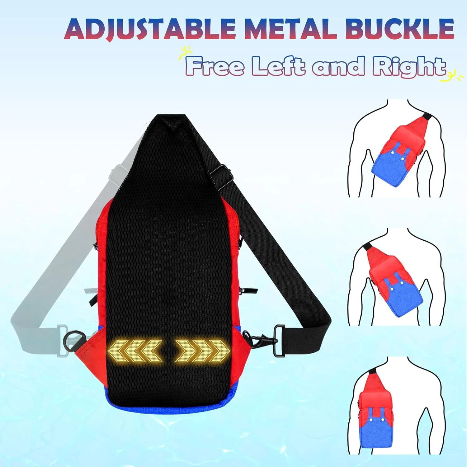 Cute Travel Bag for Nintendo Switch/Lite/OLED/Steam Deck, Small Sling Portable Waterproof Backpack Carrying Crossbody Shoulder Chest Gaming Bag Case for NS SD Console Dock Joy-Cons Accessories Storage