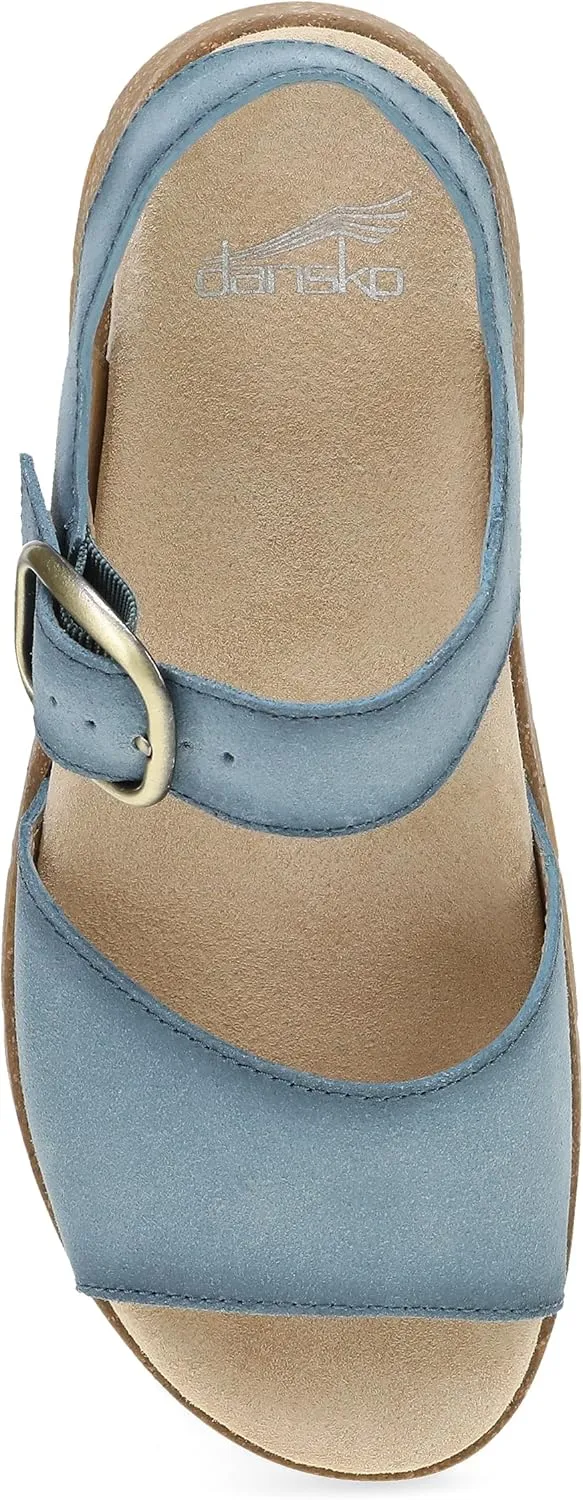 Dansko Bianca Platform Sandal for Women - Memory Foam and Suede Wrapped Footbed for an Extra Plush Comfort and Support
