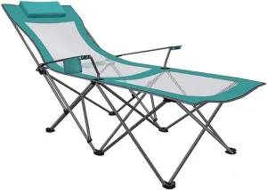 Deck Chair Folding,Lightweight Camping Folding Chair, Reclining Deck Chair, with Adjustable Backrest, Beach, Camping, Garden, Folds for Easy Storage 175 x 58 x 70 cm (E) (A)