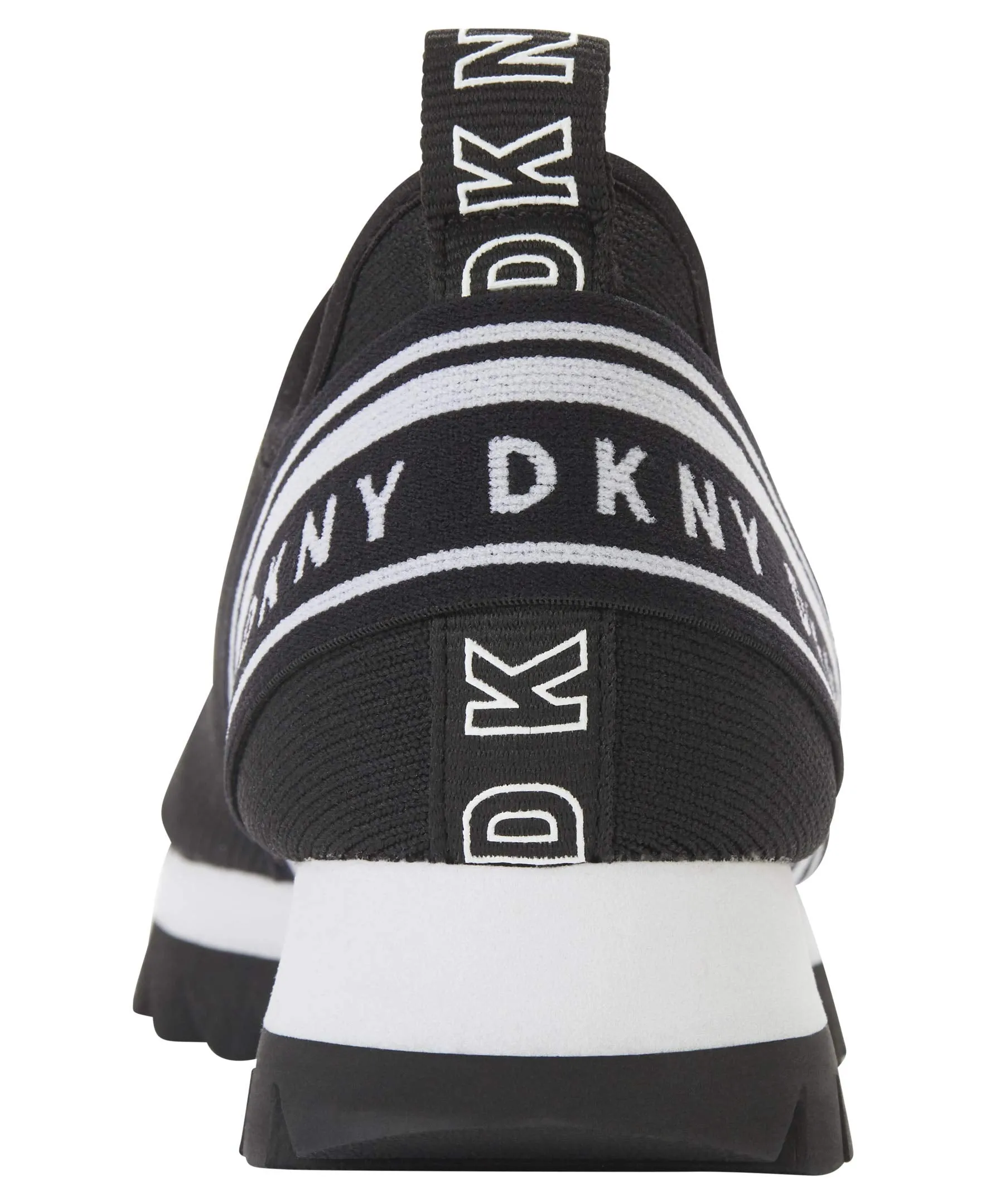 DKNY Women's Knit Slip on Sneaker, Black Abbi, 6