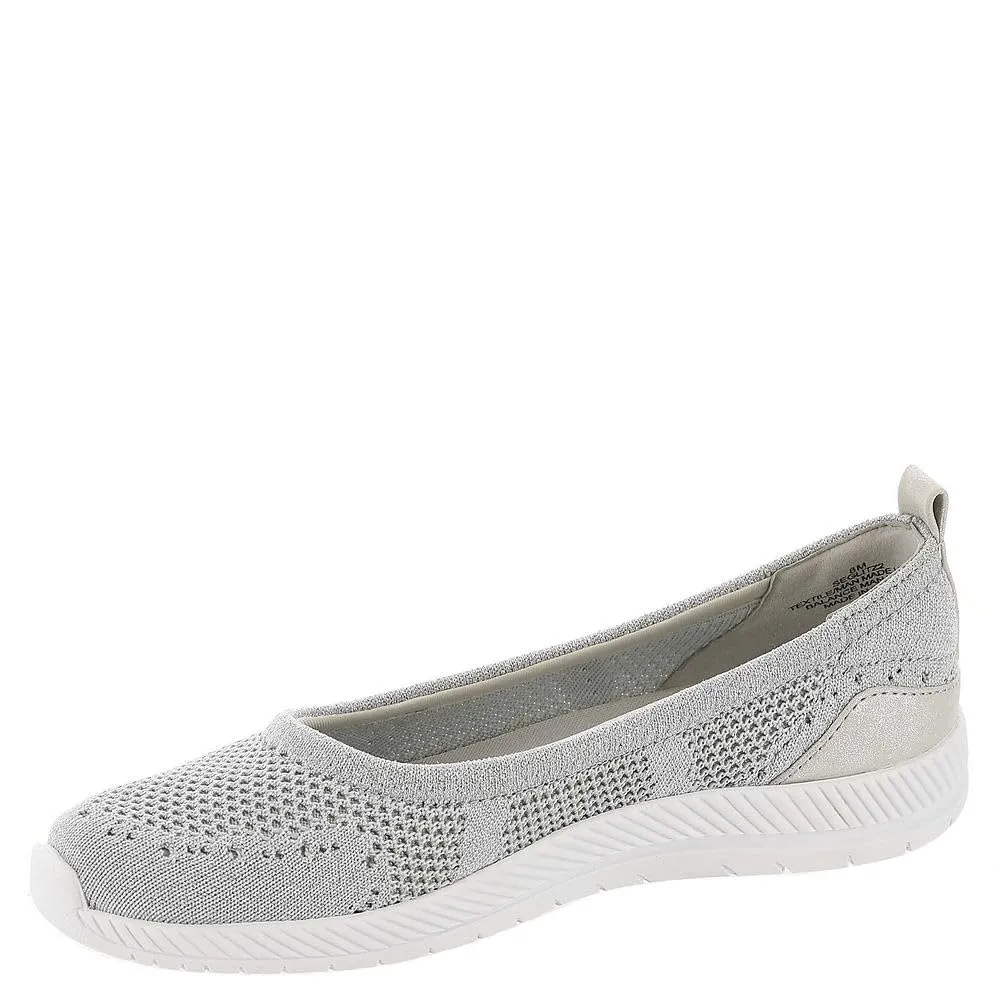 Easy Spirit Women's Glitz 2 Sneaker, Silver Knit, 8