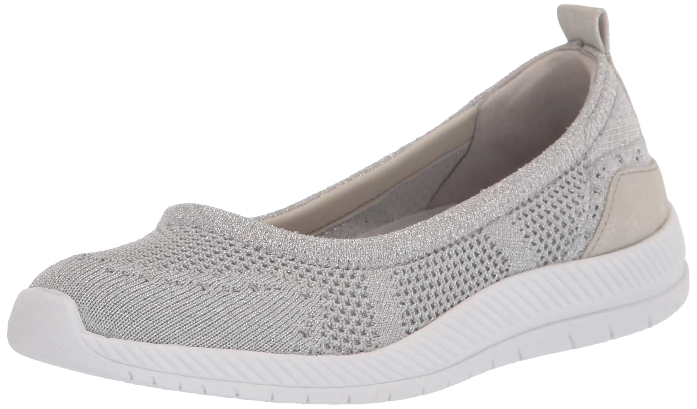 Easy Spirit Women's Glitz 2 Sneaker, Silver Knit, 8