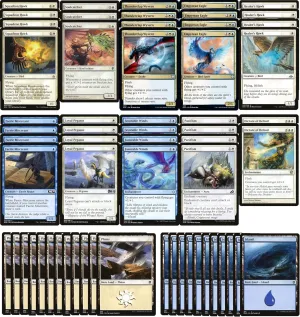 Elite Flying Deck - Blue White - Bird - Modern Legal - Custom Built - Magic The Gathering - MTG - 60 Card!