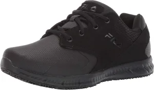 Fila Men's Memory Layers Slip Resistant Work Shoe Food Service, Black, 13