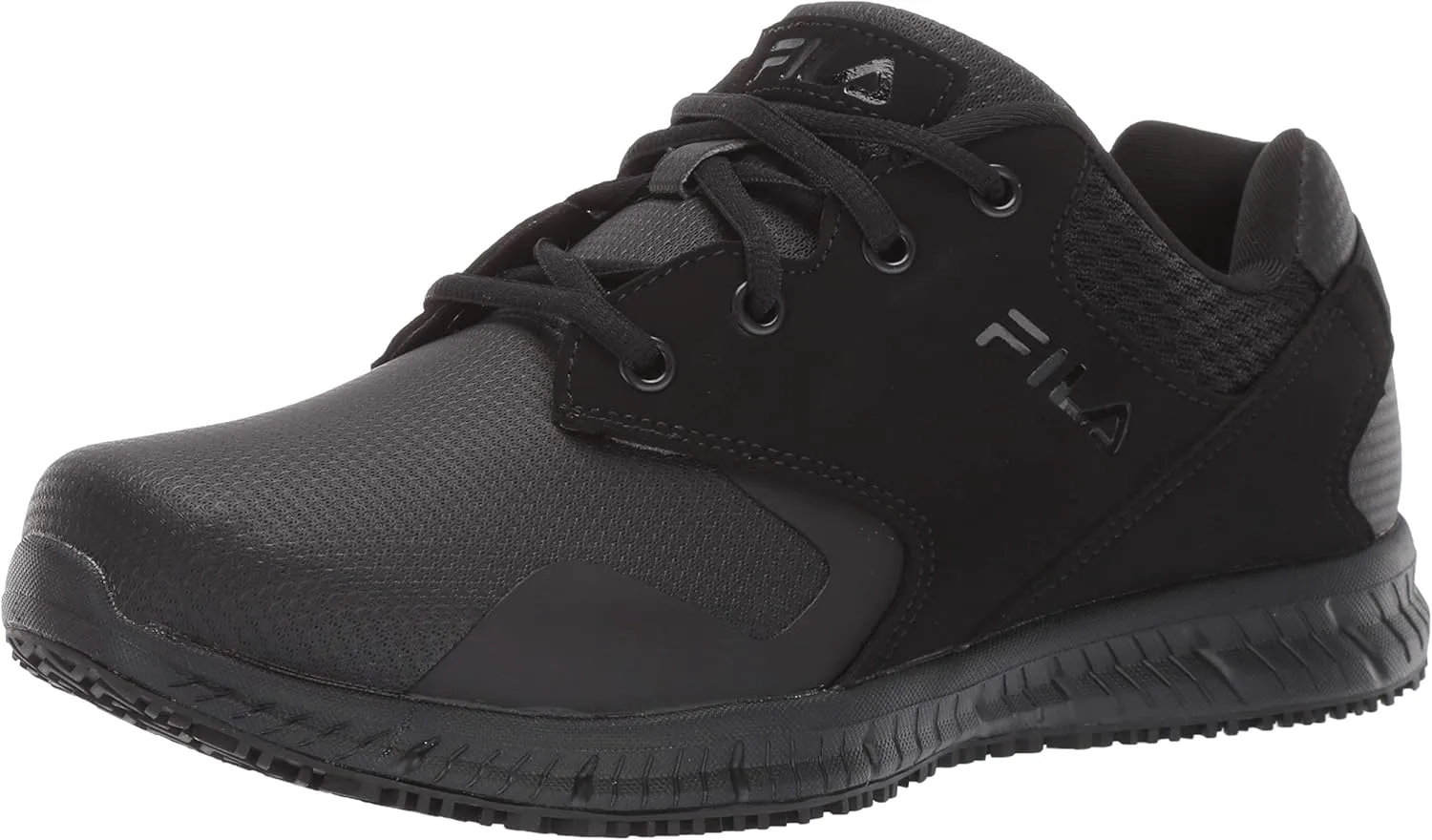 Fila Men's Memory Layers Slip Resistant Work Shoe Food Service, Black, 13
