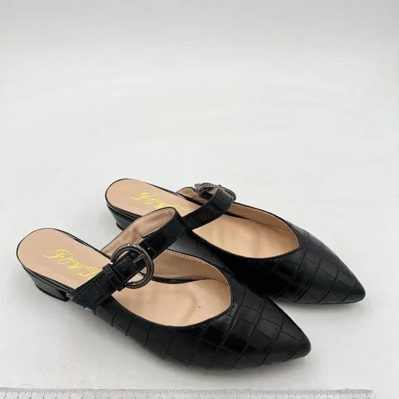 FOWT Women Fashion Croc-textured Sandals, Sexy Pointed Toe Slingback Pumps,