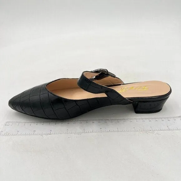 FOWT Women Fashion Croc-textured Sandals, Sexy Pointed Toe Slingback Pumps,