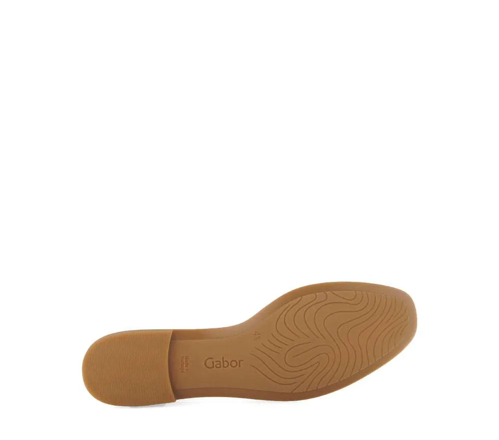 Gabor White Leather Loafer |6521120