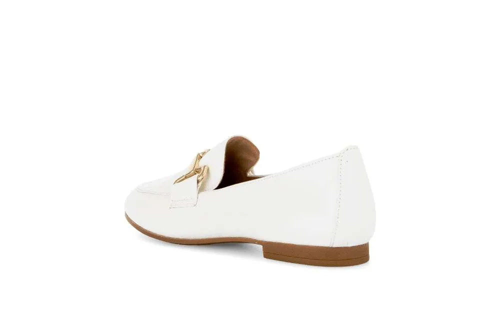 Gabor White Leather Loafer |6521120