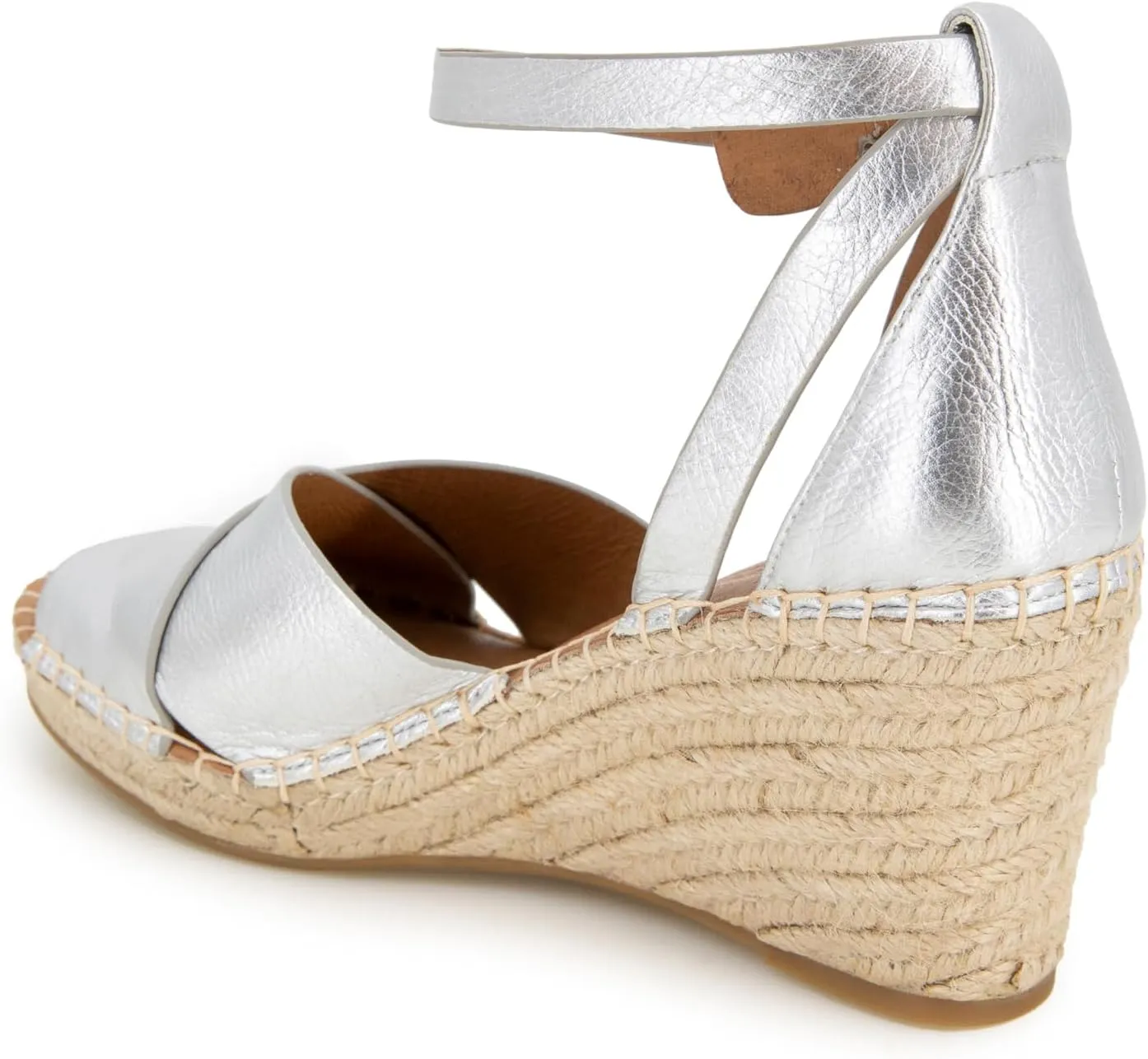 Gentle Souls by Kenneth Cole Women's Charli X Band Buckle Heeled Sandal Espadrille Wedge