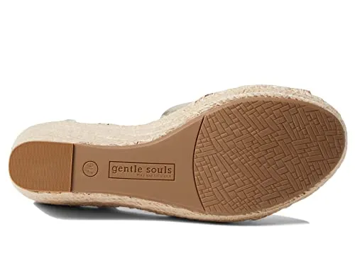 Gentle Souls by Kenneth Cole Women's Charli X Band Buckle Heeled Sandal, Ice, 8.5