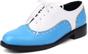Gicoiz Footwear Womens Classic Round Toe Lace Up Oxfords Brogue Work Shoes