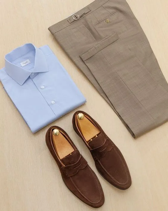 Handmade Brown Suede Moccasins, Casual Slip-On Loafers