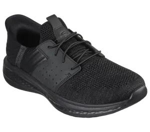 Hands Mens 9 Mens Moccasin Slade-Ocon Black Slip-in Best-selling deal Skechers Free USA Dual-purpose