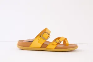 HEAVENLY FEET - MALIBU FLAT TOE-TOST MULE - YELLOW