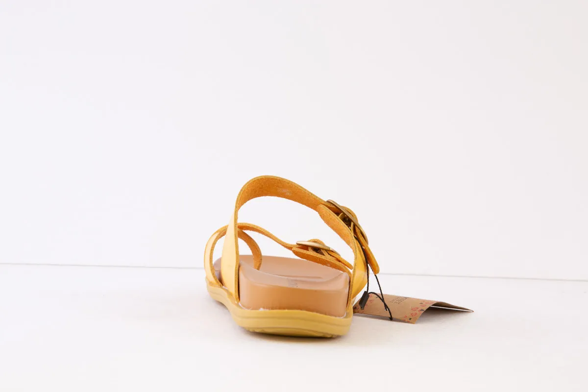 HEAVENLY FEET - MALIBU FLAT TOE-TOST MULE - YELLOW