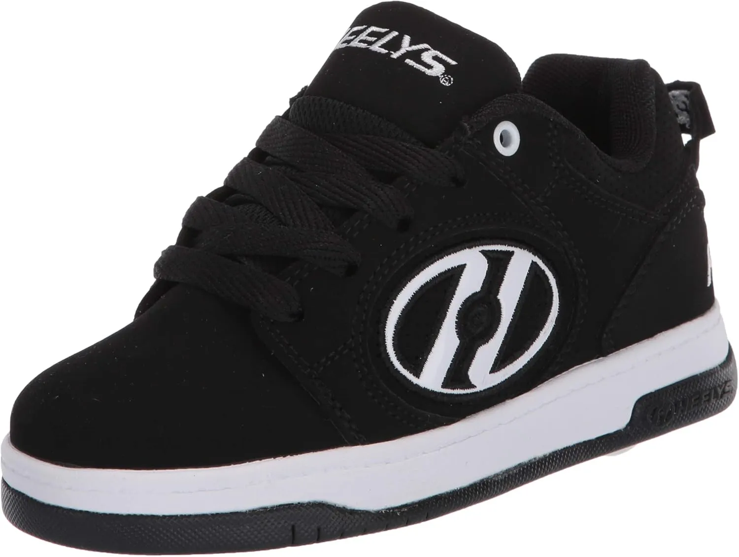 Heelys girls Voyager Tennis Shoe, Black/White, 3 Big Kid US