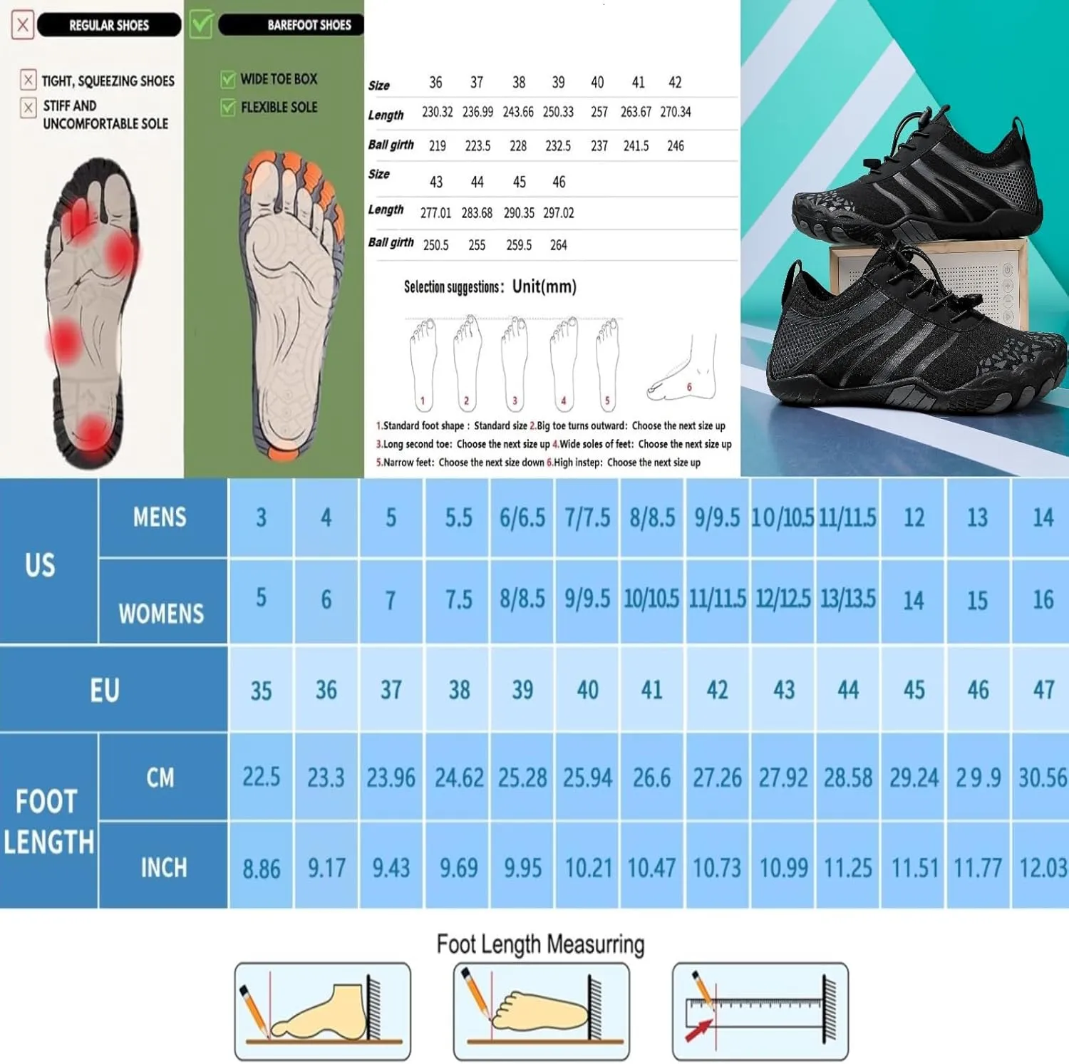 Hike Barefoot Shoes Women,2025 New Hiking Barefoot Shoes for Women Men , Breathable & Non-Slip Athletic Footwear, comfortable breathable zero-drop trail running shoes, Water Shoes Women Men ，quick-drying non-slip wide-toe box water shoes