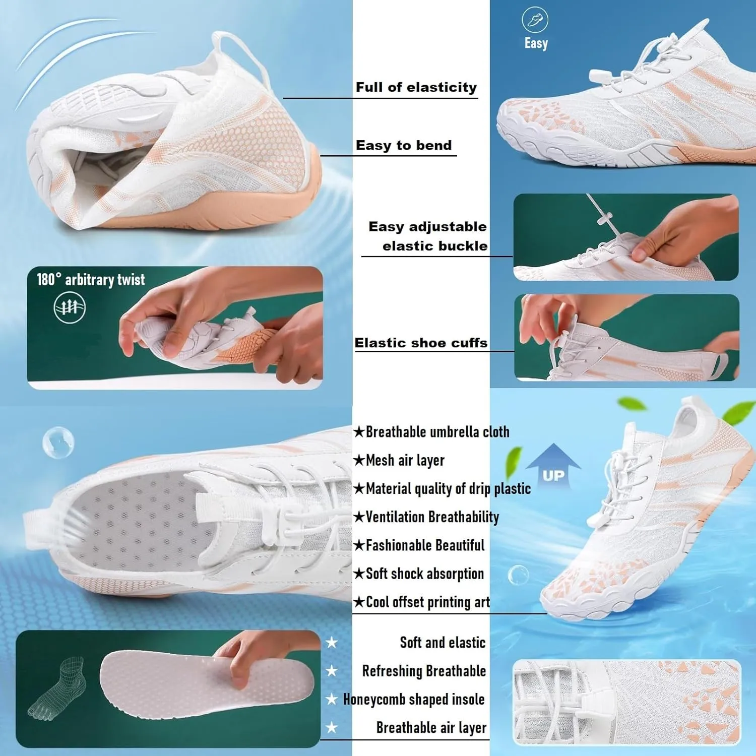Hike Barefoot Shoes Women,2025 New Hiking Barefoot Shoes for Women Men , Breathable & Non-Slip Athletic Footwear, comfortable breathable zero-drop trail running shoes, Water Shoes Women Men ，quick-drying non-slip wide-toe box water shoes