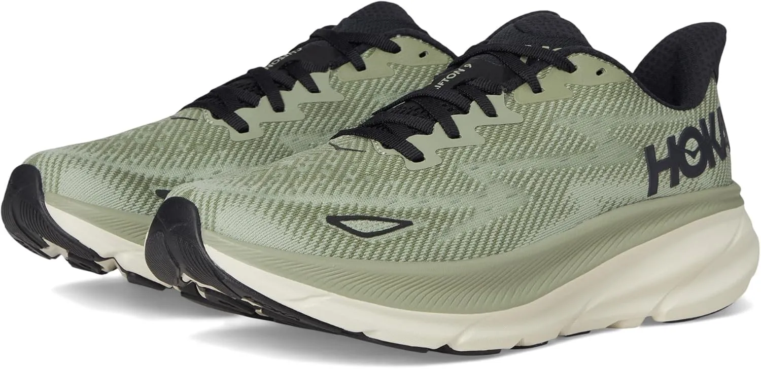 Hoka Men's Clifton 9 Sneaker, Forest Lichen, 11