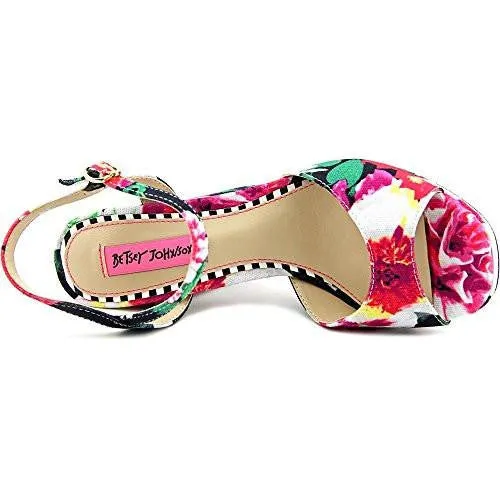 Isla Dress Sandal, Black Floral, 7.5 M Us