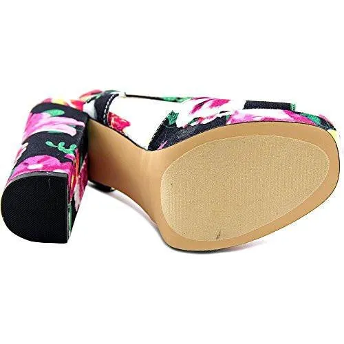 Isla Dress Sandal, Black Floral, 7.5 M Us