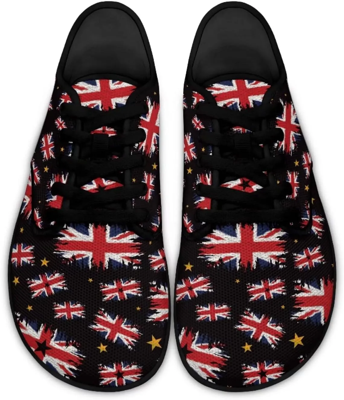 Jeiento American Flag Hike Barefoot Shoes with Wide Toe Box for Men Patriots, Non-Slip